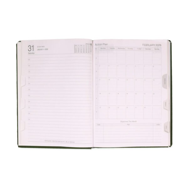 Amaze B5 One Date Planner Diary with Month Tabs - Image 3