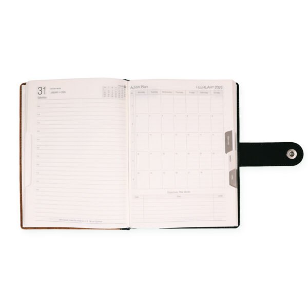 Earthy B5 One Date Planner Diary with Magnetic Clasp - Image 3