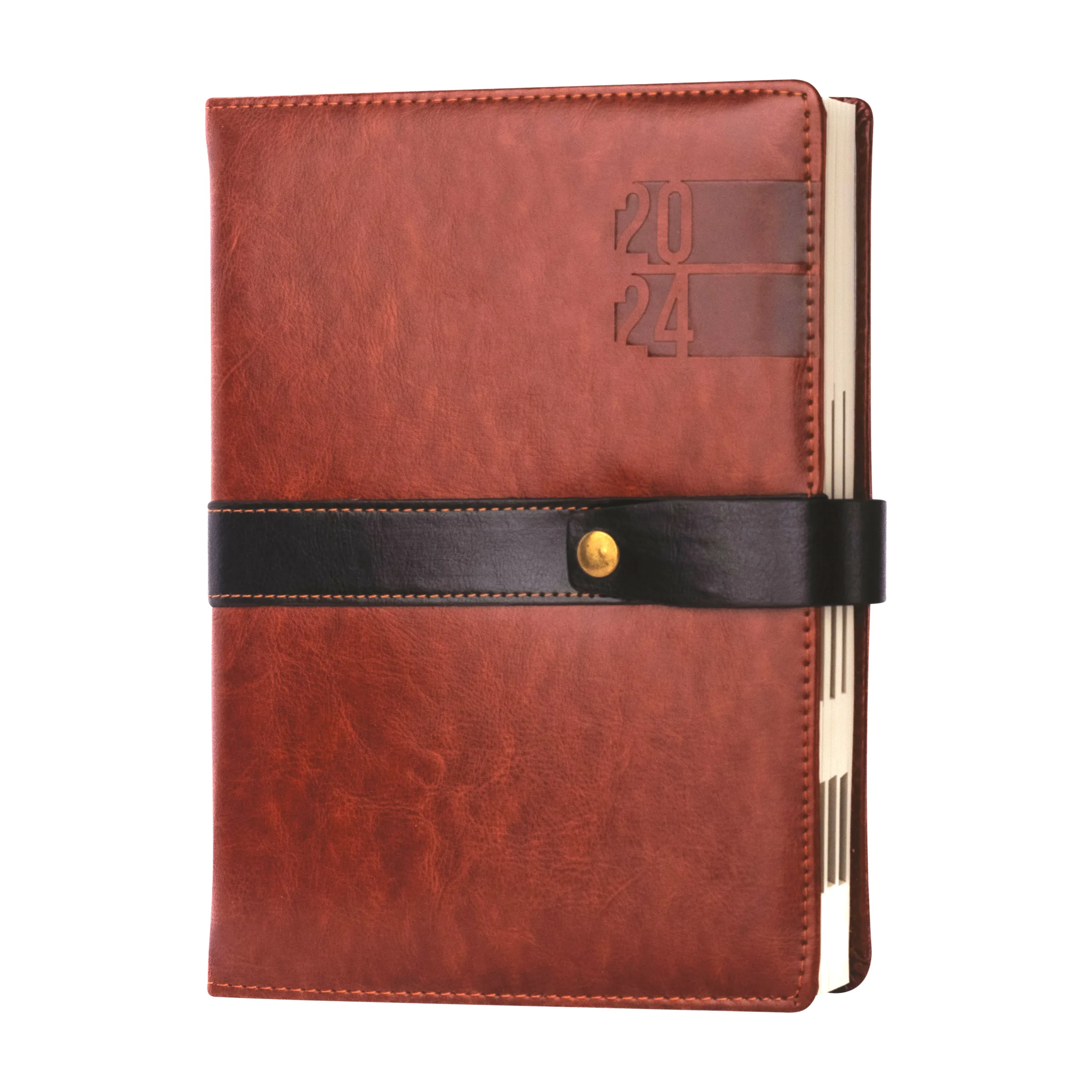 Classic Brown Sunday Planner Diary ForU